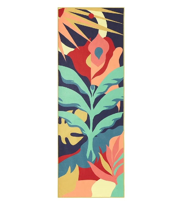 Manduka Yogitoes+ Repreve® Yoga Mat Towel, 71" Hot Flora