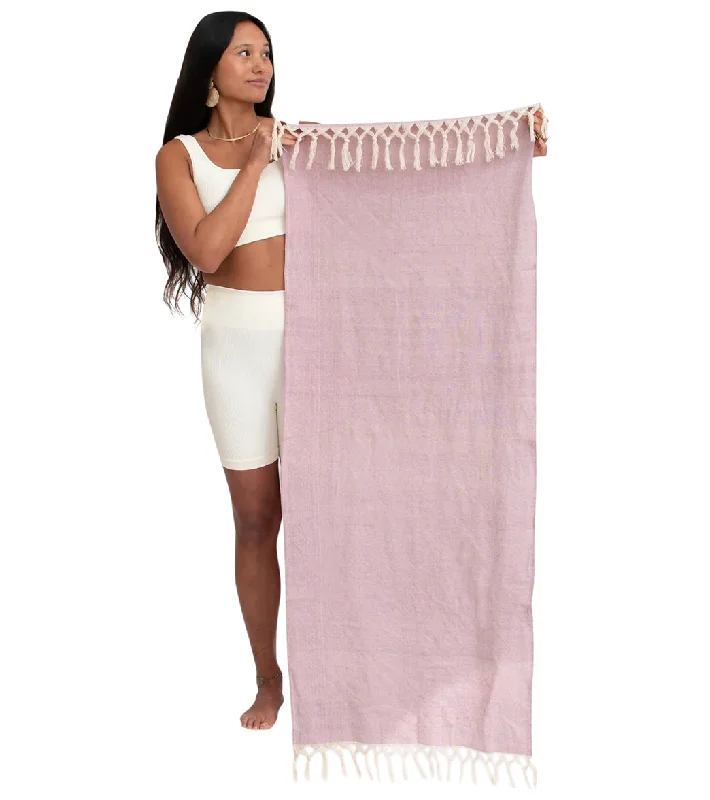 Oko Living Naturally Dyed Herbal Yoga Mat Towel Amethyst Shibori