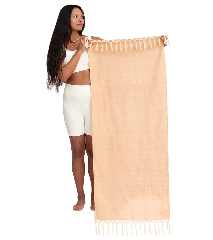 Oko Living Naturally Dyed Herbal Yoga Mat Towel Sunstone Shibori