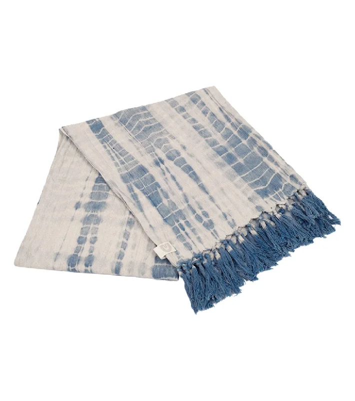 Oko Living Yoga Towel Indigo Moon Shibori