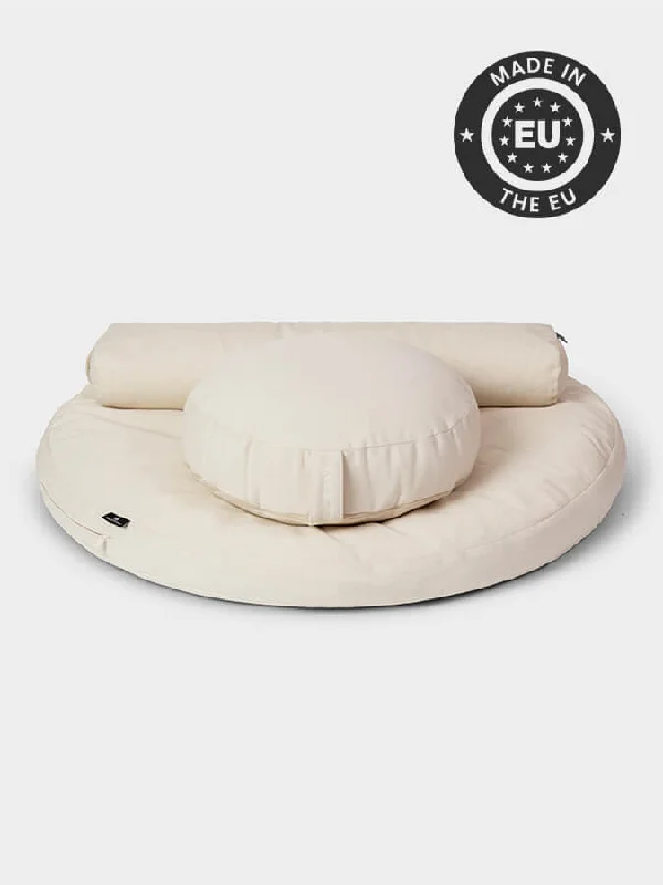 Comfort, Quality, And Savings In Every Pose Yoga Studio EU Round Organic Zabuton Meditation Cushion Kit - Zafu & Pranayama Comfort, Quality, And Savings In Every Pose Yoga Studio EU Round Organic Zabuton Meditation Cushion Kit - Zafu & Pranayama