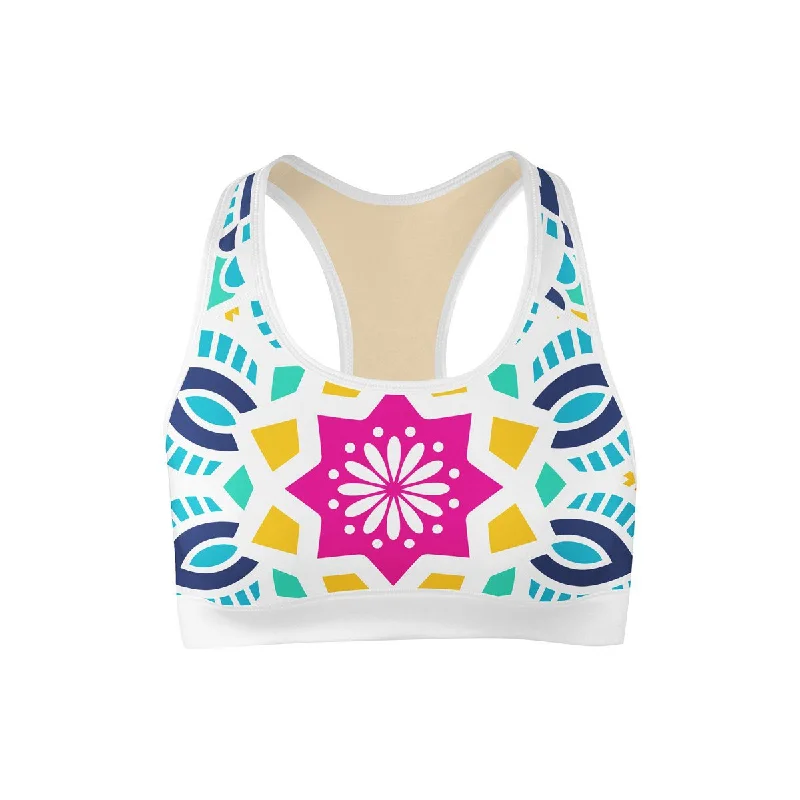 Colorful Mandala Sports Bra