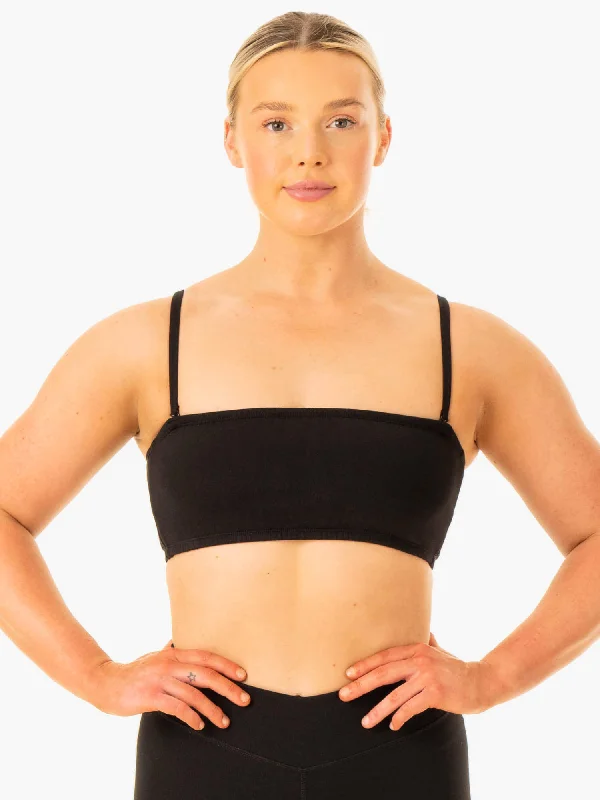 Yoga Apparel Designed For Movement At Lower Prices Convertible Bandeau Sports Bra - Black Yoga Apparel Designed For Movement At Lower Prices Convertible Bandeau Sports Bra - Black
