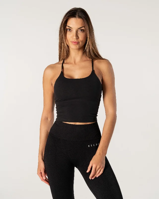 Don't Miss Out On Premium Yoga Wear Deals Core Singlet Top - Black