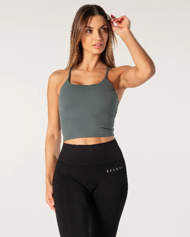 Premium Yoga Wear At Special Discounts Core Singlet Top - Teal green
