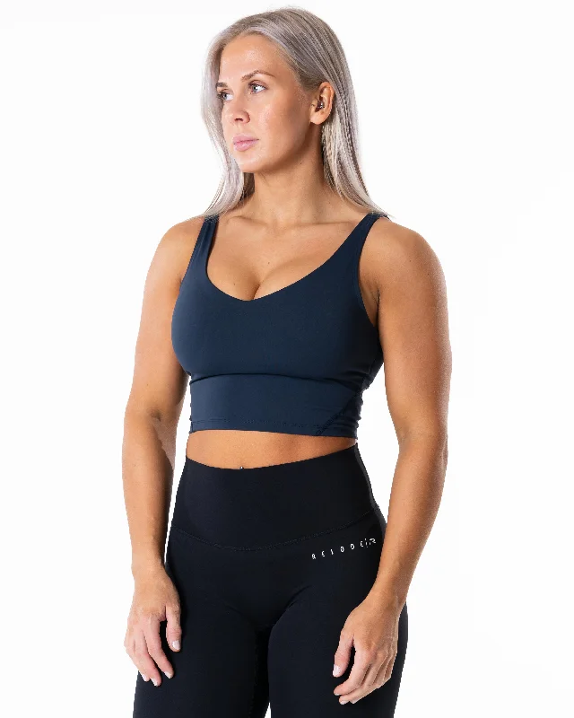 Breathe, Stretch, And Save On Yoga Apparel Core V-Top - Blue