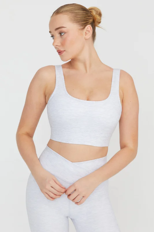 The Best Styles At The Best Prices DAYFLEX SQUARE NECK SPORTS BRA - GREY MARL