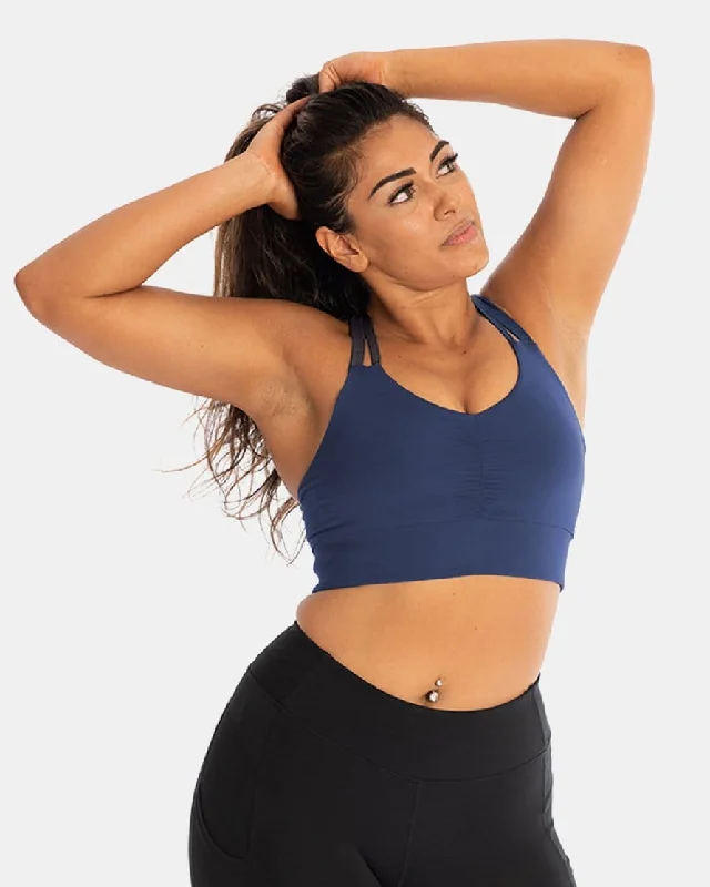 The Best Yoga Clothing At The Best Prices Handful Double Down Bra – Night Swim Navy
