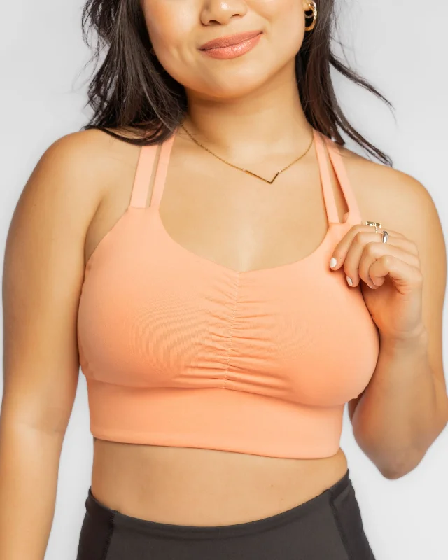 Unmissable Deals On Flexible Yoga Apparel Handful Double Down Bra – Papaya