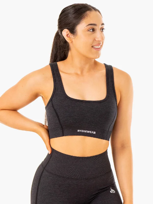 Move Freely With Premium Yoga Clothes At Great Prices Enhance Seamless Sports Bra - Black Move Freely With Premium Yoga Clothes At Great Prices Enhance Seamless Sports Bra - Black