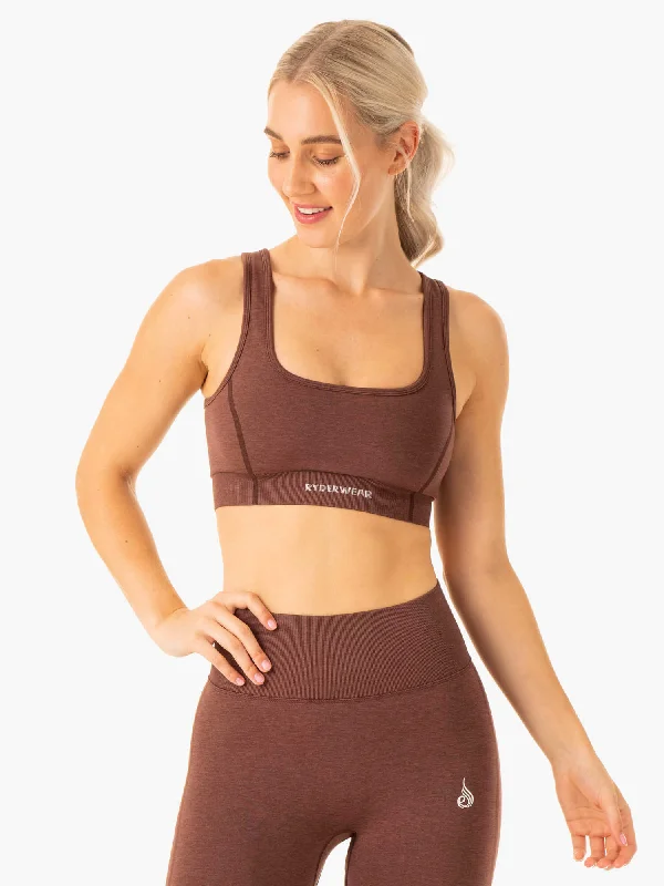 Find Your Perfect Fit With Discounted Yoga Outfits Enhance Seamless Sports Bra - Chocolate Find Your Perfect Fit With Discounted Yoga Outfits Enhance Seamless Sports Bra - Chocolate