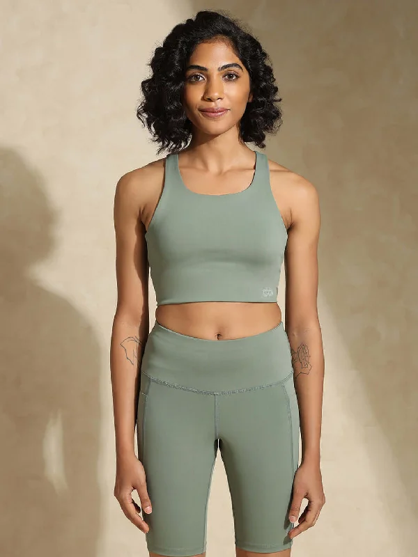 Find Your Perfect Fit With Discounted Yoga Outfits High Impact Action Bra With Clasp Light Sage Find Your Perfect Fit With Discounted Yoga Outfits High Impact Action Bra With Clasp Light Sage