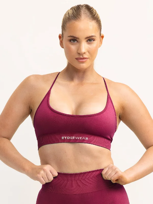 Trendy Yoga Outfits At Budget-Friendly Prices Lift 2.0 Seamless Sports Bra - Berry