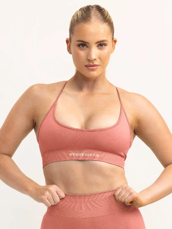 Look Good, Feel Good, And Save Big Lift 2.0 Seamless Sports Bra - Dusty Pink