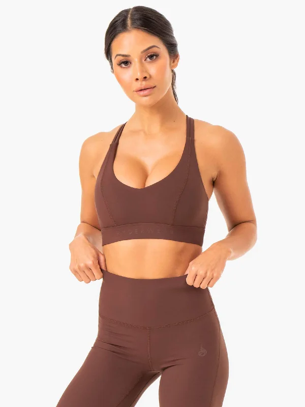 Sweat In Style With Yoga Clothing Discounts NKD Align Sports Bra - Chocolate
