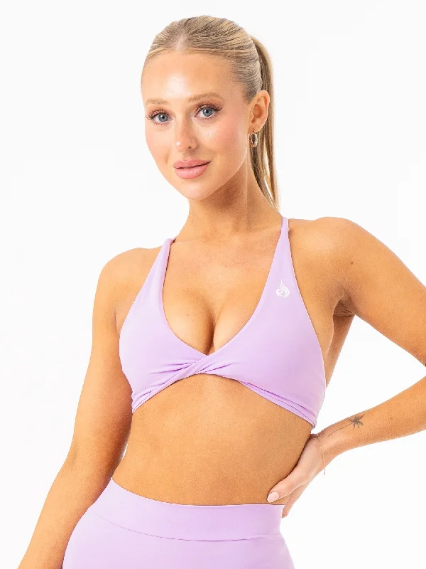 Flow In Comfort With Stylish Discounts NKD Twist Sports Bra - Lilac