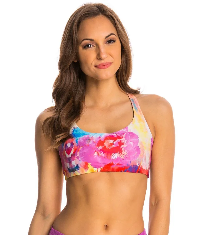 Unbeatable Deals On Breathable Yoga Apparel Onzie Chic Yoga Sports Bra Hawaiian Tropic/Watermelon Unbeatable Deals On Breathable Yoga Apparel Onzie Chic Yoga Sports Bra Hawaiian Tropic/Watermelon