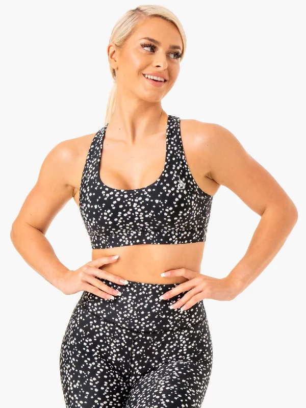 Elevate Your Style And Practice For Less Reform Sports Bra - Black Speckle