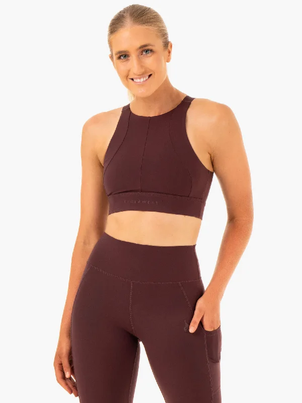 The Perfect Fit At The Perfect Price Reset High Impact Sports Bra - Chocolate