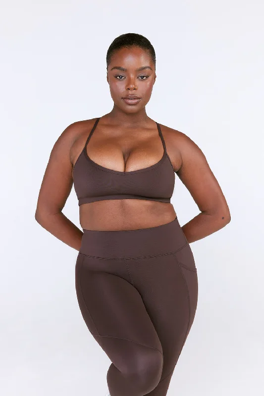 The Best Yoga Clothing At The Best Prices SKINLUXE LIFT SPORTS BRA - ESPRESSO