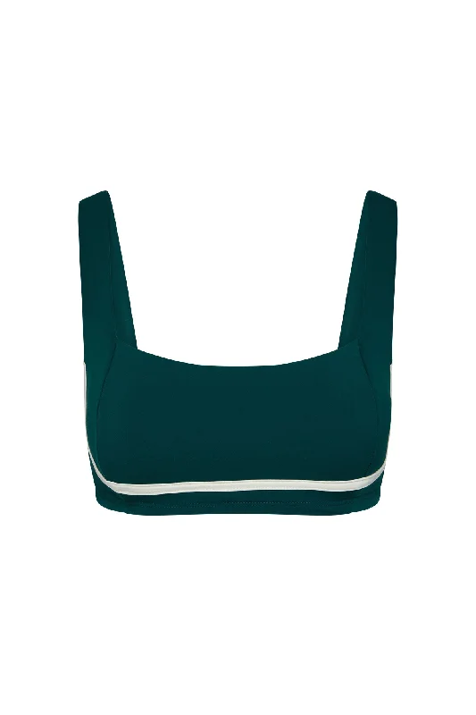 Unmissable Deals On Flexible Yoga Apparel Zion Bra - Evergreen/Ivory