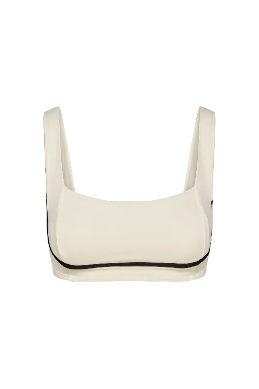 Flexibility Meets Affordability In Our Yoga Wear Sale Zion Bra - Ivory/Black