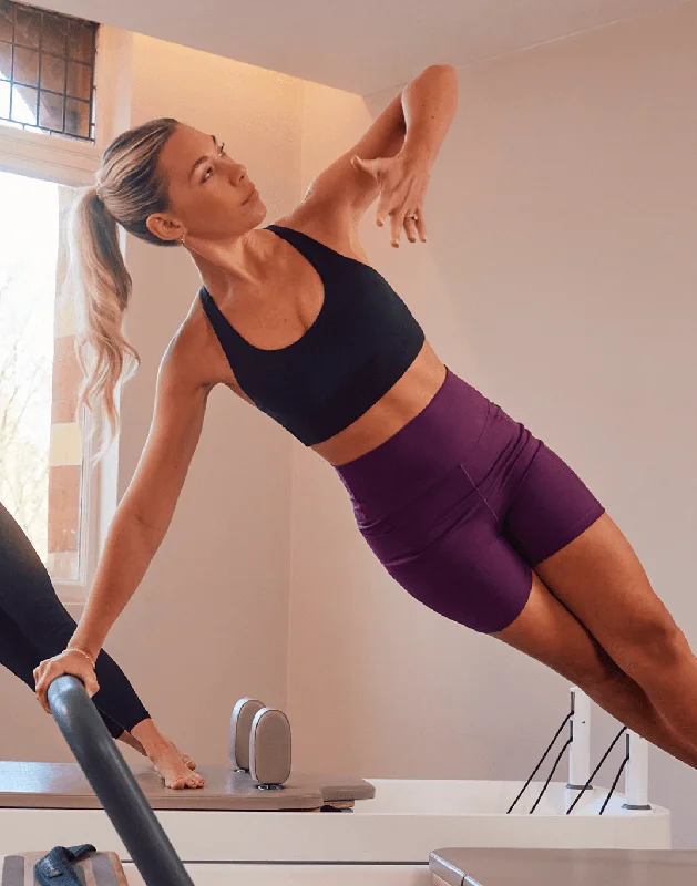 Elevate Your Style And Practice For Less Aurora 5" Bike Short in Sangria