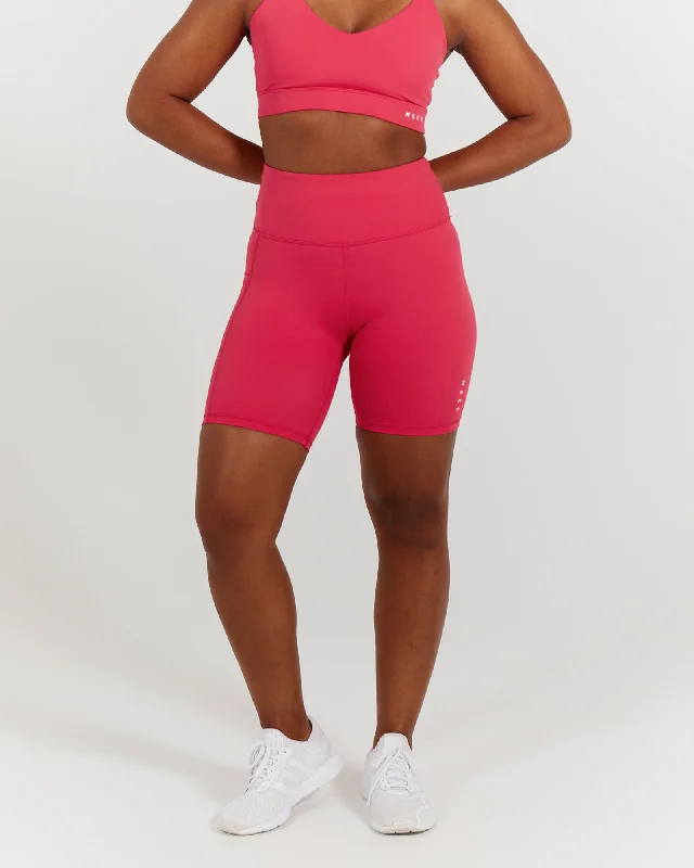Sweat In Style With Yoga Clothing Discounts BIKER SHORTS - RASPBERRY