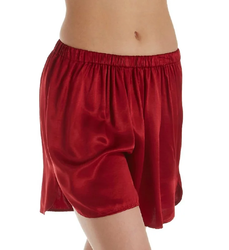Stretch, Move, And Save On Yoga Clothing Brittany Satin Short In Red