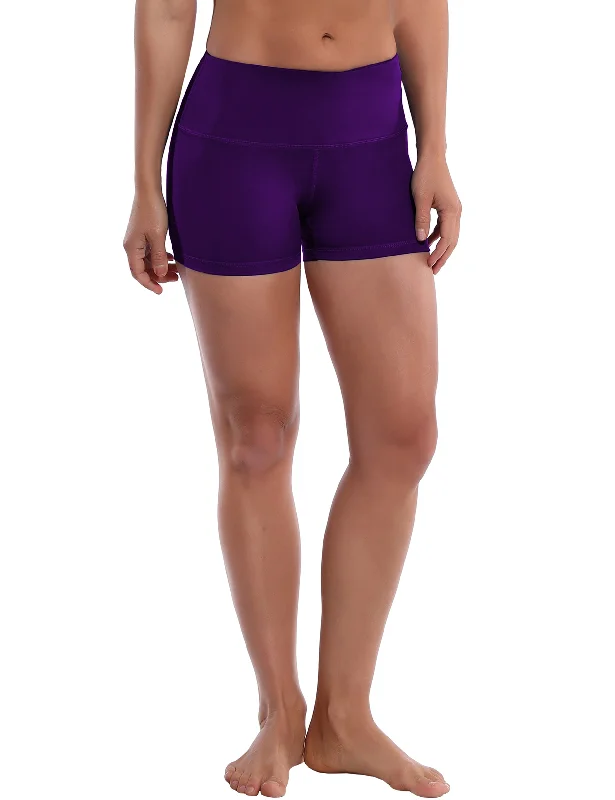 Elevate Your Style And Practice For Less 2.5" Yoga Shorts eggplantpurple