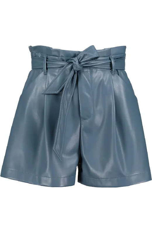 Lightweight, Breathable Yoga Wear At Special Prices Caitlin Vegan Leather Short In Cascade Lightweight, Breathable Yoga Wear At Special Prices Caitlin Vegan Leather Short In Cascade