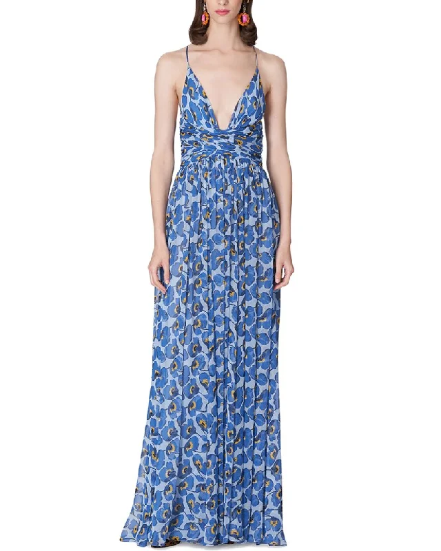 Fashionable Yoga Apparel Now On Sale Carolina Herrera Spaghetti Strap Deep V Silk Gown