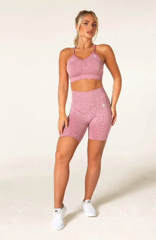 Enhance Your Flow With Stylish Yoga Wear At Great Prices Define Seamless Scrunch Shorts & Sports Bra Set - Pink Marl Enhance Your Flow With Stylish Yoga Wear At Great Prices Define Seamless Scrunch Shorts & Sports Bra Set - Pink Marl