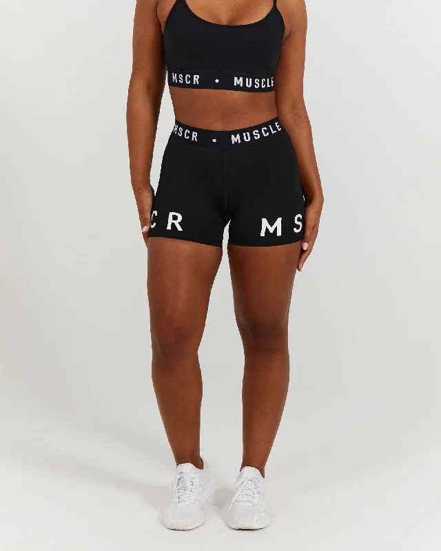 Performance Yoga Wear Now At Exclusive Discounts FUNDAMENTALS BOOTY SHORTS - BLACK