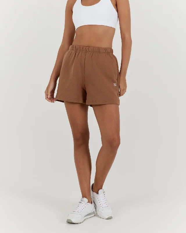 Yoga Wear At Unbeatable Prices LEISURE SHORTS - MOCHA