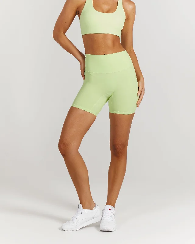 Embrace Comfort With Yoga Wear On Sale LUXE BIKER SHORTS V2 - LIME