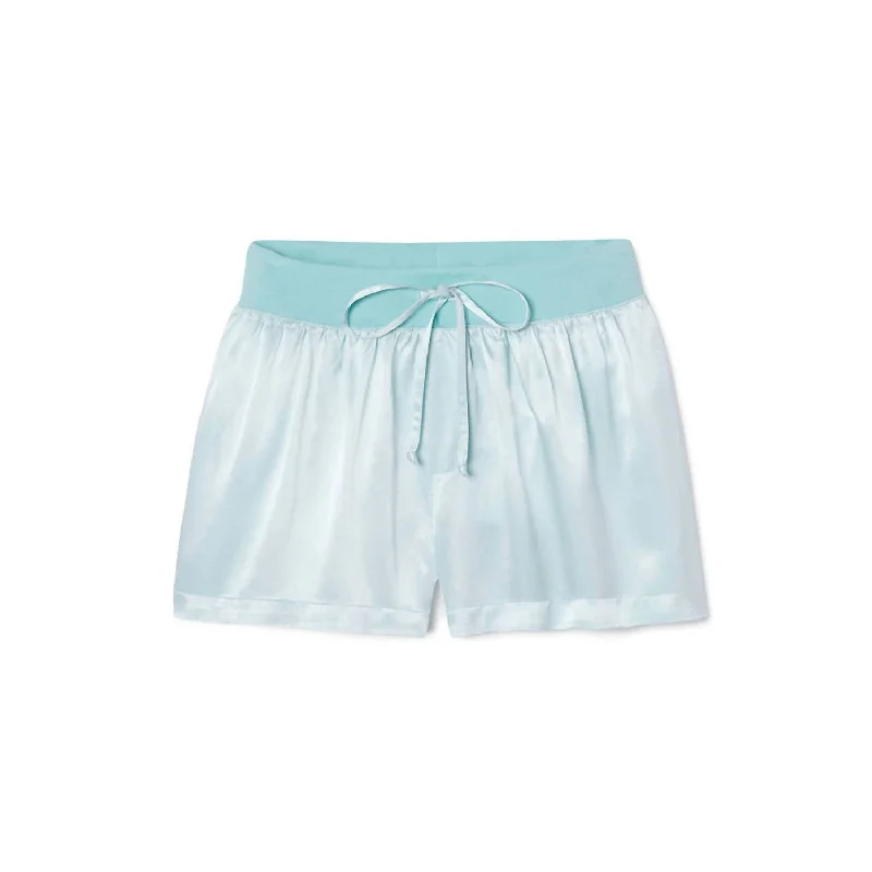 The Perfect Blend Of Comfort And Savings Mikel Satin Boxer Short With Draw String In Aqua The Perfect Blend Of Comfort And Savings Mikel Satin Boxer Short With Draw String In Aqua