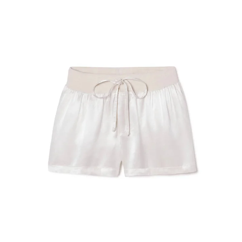 Your Yoga Essentials, Now At Lower Prices Mikel Satin Boxer Short With Draw String In Eggnog Your Yoga Essentials, Now At Lower Prices Mikel Satin Boxer Short With Draw String In Eggnog