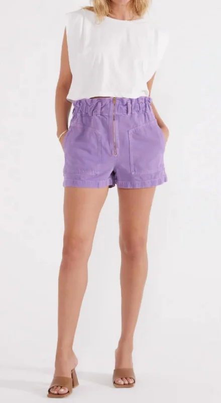 Stretch, Move, And Save On Yoga Clothing Milena Paperboy Short In English Lavender