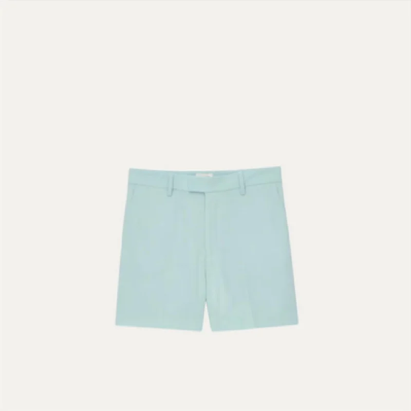 Your Yoga Wardrobe, Upgraded For Less Please Crepe Shorts In Celadon Blue