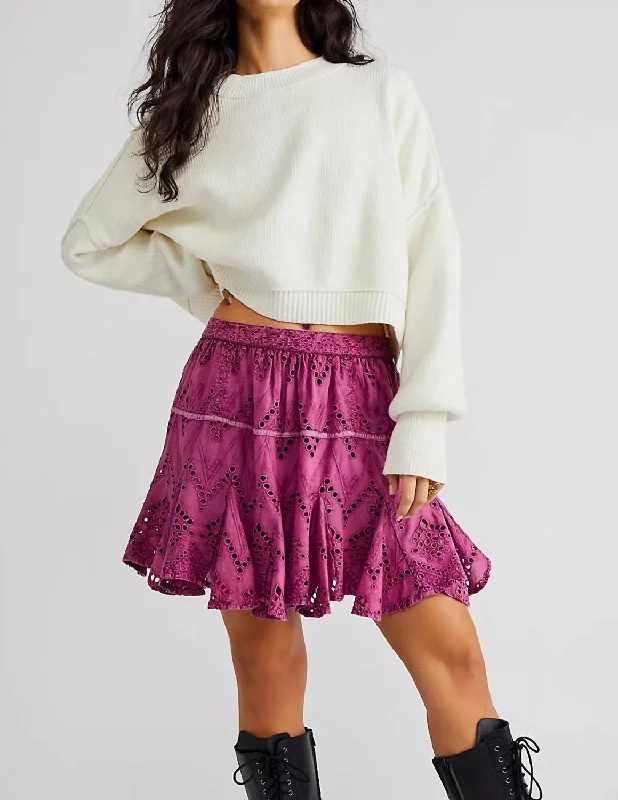 The Perfect Fit At The Perfect Price Serenity Mini Skort In Dreamy Mulberry