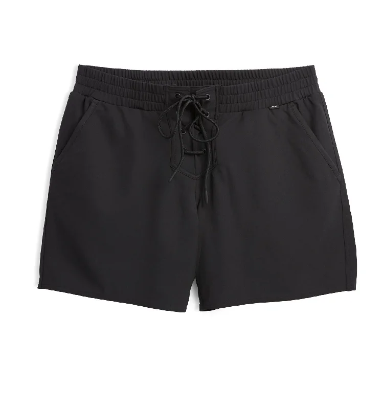 Soft, Stretchy, And Super Affordable Yoga Wear Swim 7" Board Short - Black Rainbow