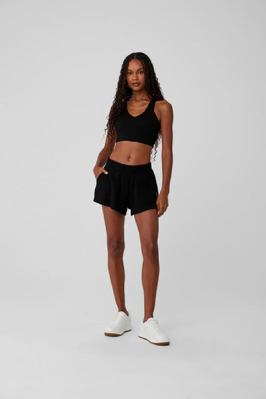 WAFFLE HIGH-WAIST WEEKEND ESCAPE SHORT