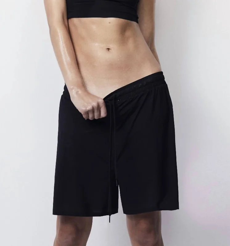 Flow Into Savings With Trendy Yoga Apparel Women's Boxer Short In Black
