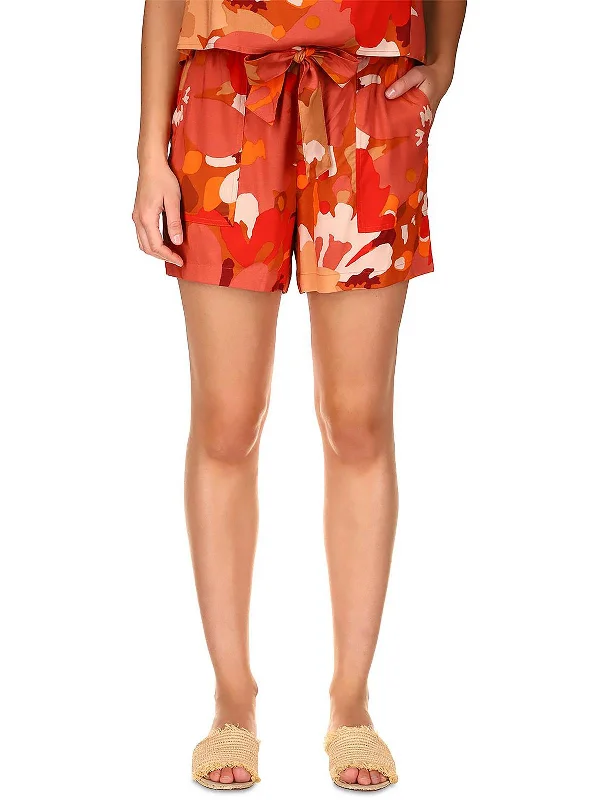 The Best Styles At The Best Prices Womens Drawstring Hem Printed High-Waist Shorts