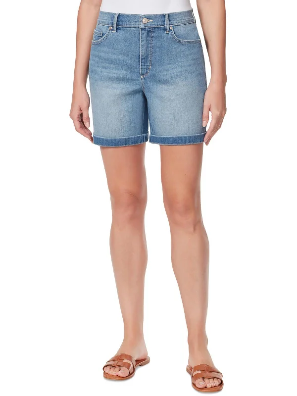 Upgrade Your Yoga Wardrobe For Less Womens High Rise Mini Denim Shorts