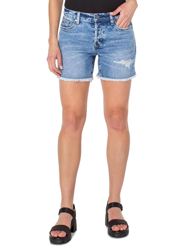 Performance Meets Savings In Our Yoga Wear Sale Womens Light Wash Mini Denim Shorts