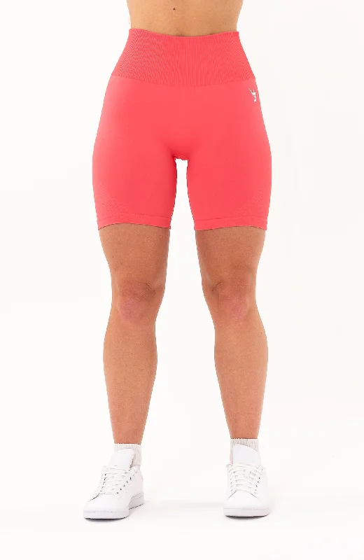 Limited-Time Savings On Yoga Leggings And Tops Unlimited Seamless Shorts - Coral