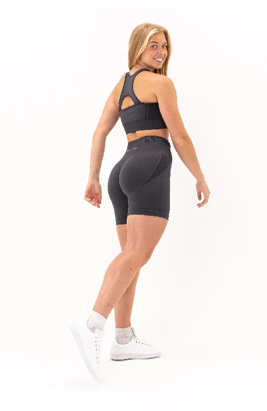 The Best Styles At The Best Prices Tempo Seamless Scrunch Shorts & Sports Bra Set - Grey The Best Styles At The Best Prices Tempo Seamless Scrunch Shorts & Sports Bra Set - Grey